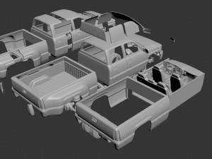 gmc sierra crew cab 3500 dually 2003 3D Принт Модель