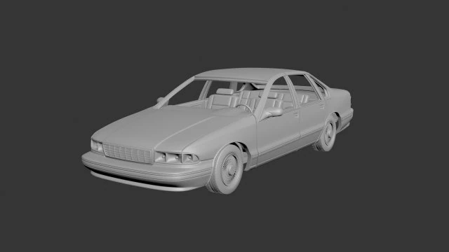chevrolet caprice 1995 3D Print Model .c4d .max .obj .3ds .fbx .stl .blend