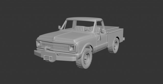 chevrolet k20 utility bed 3D Print Model .c4d .max .obj .3ds .fbx .stl .blend 