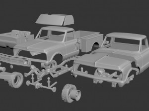 chevrolet k20 utility bed 3D Print Model