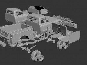 chevrolet k20 utility bed 3D Print Model
