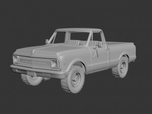 chevrolet k20 1972 3D-printmodel