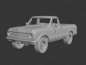 chevrolet k20 1972 Model Cetak 3D
