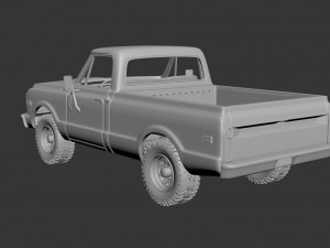 chevrolet k20 1972 3D-printmodel