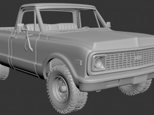 chevrolet k20 1972 3D-printmodel