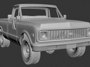 chevrolet k20 1972 3D-printmodel