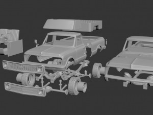 chevrolet k20 1972 3D-printmodel