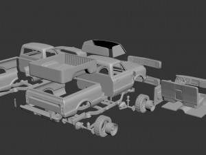 chevrolet k20 1972 3D-printmodel