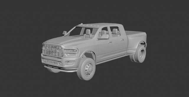 dodge ram 3500 mega cab 3D Print Model .c4d .max .obj .3ds .fbx .stl .blend 