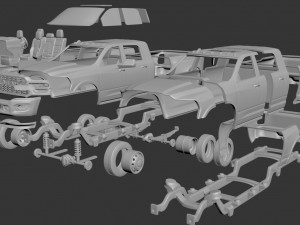 dodge ram 3500 mega cab Model do druku 3D