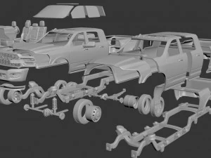 dodge ram 3500 mega cab 3D Print Model