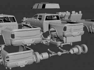 dodge ram 3500 mega cab 3D Print Model