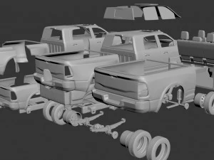 dodge ram 3500 mega cab 3D Print Model