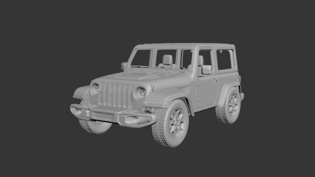 Jeep Wrangler 2Door 2022 Modelo de impresión 3D .c4d .max .obj .3ds .fbx .stl .blend 