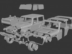 Jeep Wrangler 2Door 2022 Modelo de impresión 3D