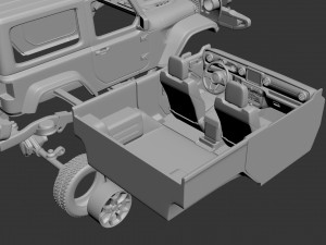 Jeep Wrangler 2Door 2022 Modelo de impresión 3D