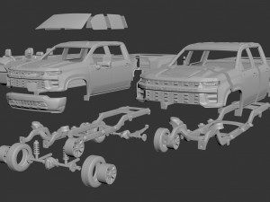 Chevrolet Silverado 2500 2022 3D-Druckmodell