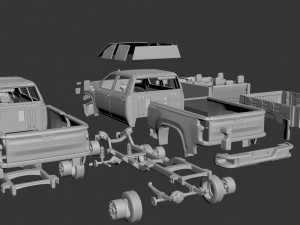 Chevrolet Silverado 2500 2022 3D-Druckmodell