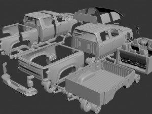 Chevrolet Silverado 2500 2022 3D-Druckmodell