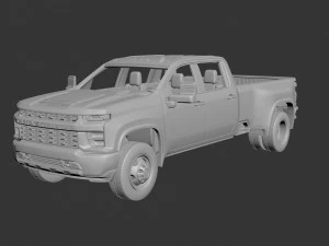 Chevrolet Silverado Dually 3500 2022 Modello di stampa 3D
