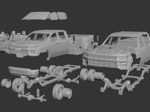 Chevrolet Silverado Dually 3500 2022 Modelo de Impressão 3D