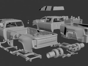 Chevrolet Silverado Dually 3500 2022 Modelo de Impressão 3D