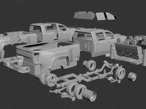 Chevrolet Silverado Dually 3500 2022 Modelo de Impressão 3D