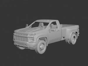 Chevrolet Silverado 3500 cabina normale 2022 Modello di stampa 3D