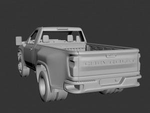 Chevrolet Silverado 3500 Regular Cab 2022 Modèles 3D en vedette