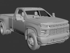 Chevrolet Silverado 3500 Regular Cab 2022 Modèles 3D en vedette