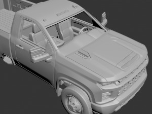 Chevrolet Silverado 3500 Regular Cab 2022 Modèles 3D en vedette