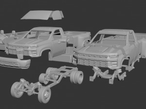 Chevrolet Silverado 3500 Regular Cab 2022 Modèles 3D en vedette