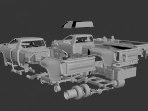Chevrolet Silverado 3500 Regular Cab 2022 Modèles 3D en vedette