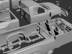 Chevrolet Silverado 3500 Regular Cab 2022 Modèles 3D en vedette