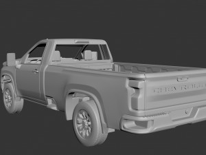 Chevrolet Silverado 3500 Regular Cab 2022 Modèles 3D en vedette
