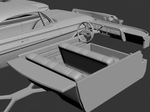 Chevrolet Impala 1961 Modèles 3D en vedette