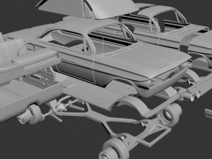 Chevrolet Impala 1961 Modèles 3D en vedette