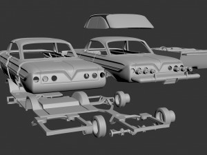 Chevrolet Impala 1961 Modèles 3D en vedette