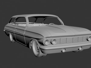 Chevrolet Impala 1961 Wagon 2Door 3D Print Model