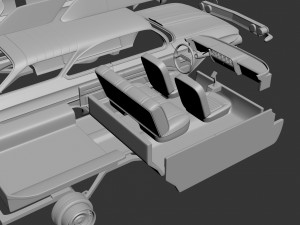 Chevrolet Impala 1961 Wagon 2Door 3D Print Model
