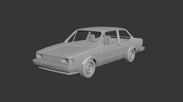 Volkswagen Jetta 1979 2 Door 3D Print Model .c4d .max .obj .3ds .fbx .stl .blend