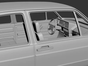 Volkswagen Jetta 1979 2 Door 3D Print Model