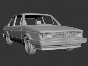 Volkswagen Jetta 1979 2 Door 3D Print Model
