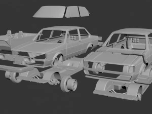 Volkswagen Jetta 1979 2 Door 3D Print Model
