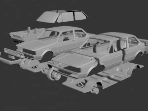 Volkswagen Jetta 1979 2 Door 3D Print Model