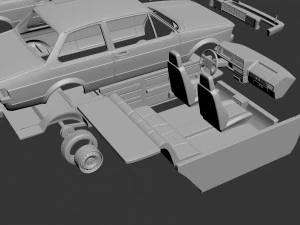 Volkswagen Jetta 1979 2 Door 3D Print Model