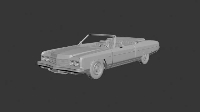 Chevrolet Caprice 1973 Convertible 3D Print Model .c4d .max .obj .3ds .fbx .stl .blend 
