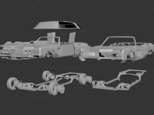 Chevrolet Caprice 1973 Convertible 3D Print Model