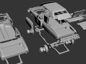 Chevrolet Caprice 1973 Convertible Modèles 3D en vedette
