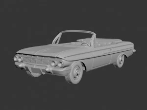 Chevrolet Impala 1961 Cabriolet Modèles 3D en vedette